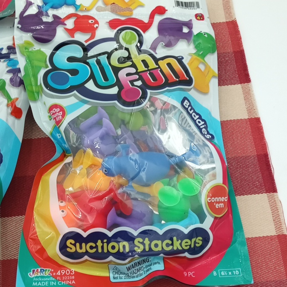 Such Fun Suction Stackers NIP 2 Buddies Packages , 1 Hexagons & 1 Oddballs. - Picture 4 of 5